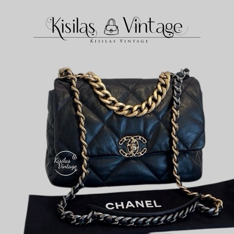 Chanel 19bag small 小號金扣