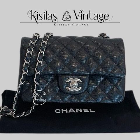 Chanel Caviar 20cm  大mini 銀扣