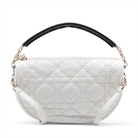 Christian Dior Vaib Hobo Leather 2 Way Shoulder Bag 迪奧菱格半月包