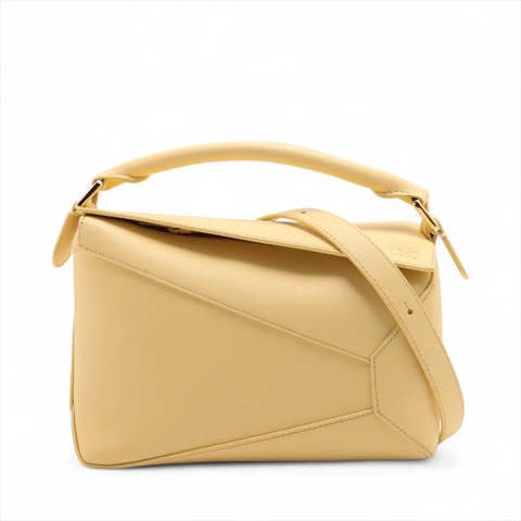 Loewe Puzzle Bag Small 2 Way Handbag Yellow 羅意威幾何包