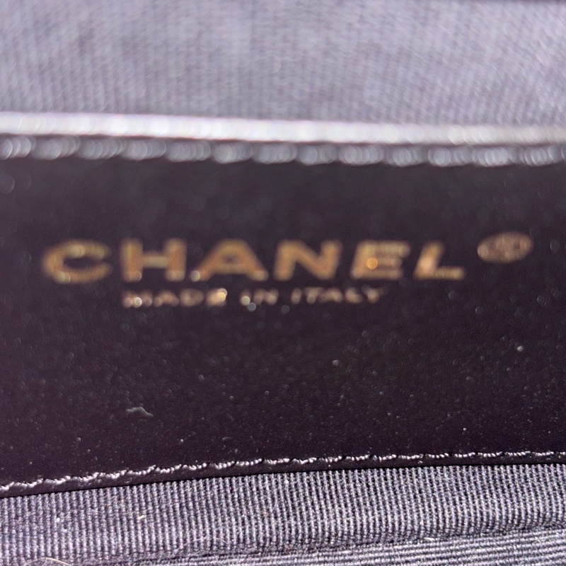 ‼️25年新款🆕Chanel黑金滾邊方胖子鏈條包手提斜挎包-14