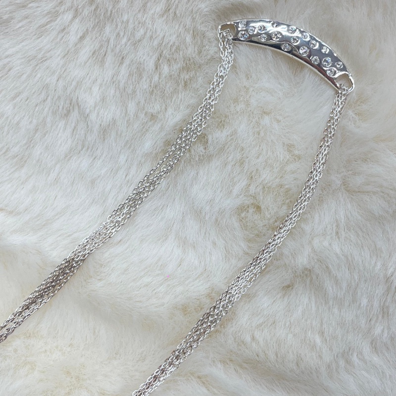 Swarovski 銀色水晶項鏈 XA098-6