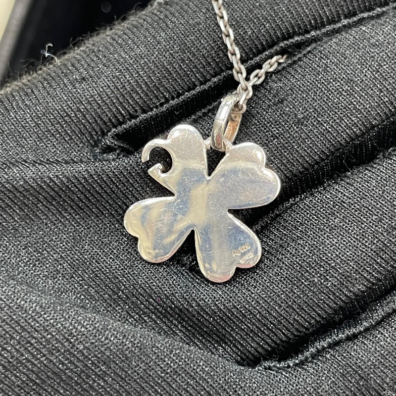 GUCCI 古馳銀色四葉草頸鏈 O703NY-16