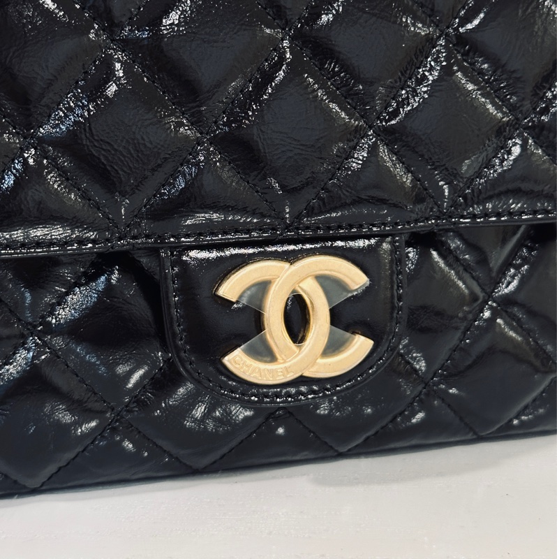 Chanel 25s hobo黑金油蠟牛皮天貓精靈 新款🈶購證🉑斜背 全配🔥送禮自用兩相宜-8