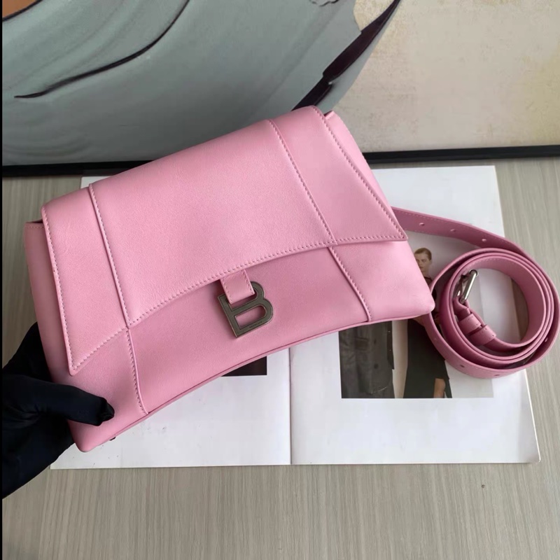 Balenciaga • Downtown 櫻花粉沙漏斜背包-3