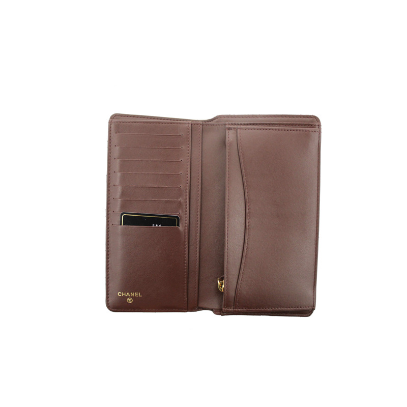 Chanel Black Quilted Caviar Leather Long Wallet-2