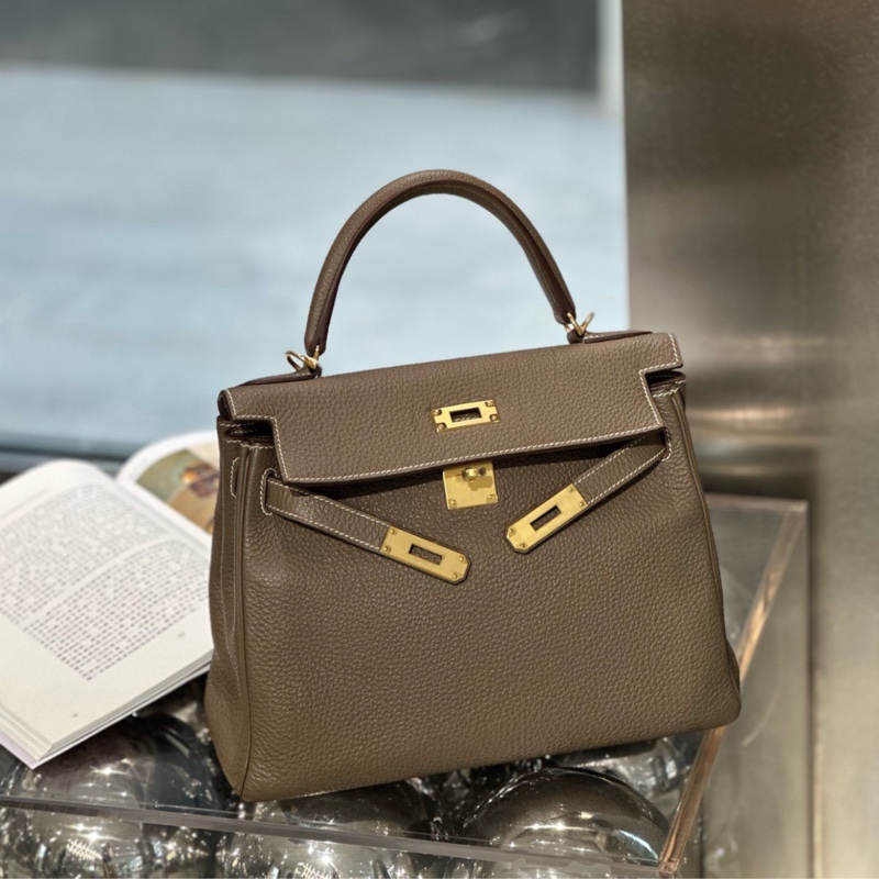 Hermes • Kelly 28 大象灰金釦 Togo皮-0