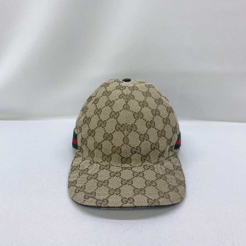 GUCCI 經典雙G緹花綠紅棒球帽-0