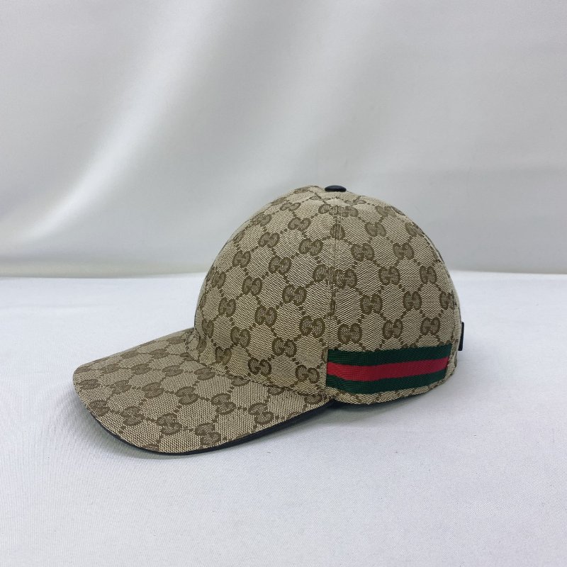 GUCCI 經典雙G緹花綠紅棒球帽-2