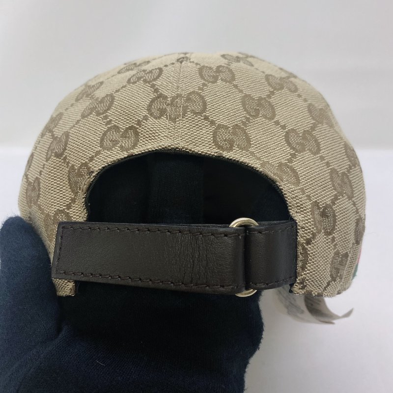 GUCCI 經典雙G緹花綠紅棒球帽-4