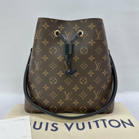 LV Monogram老花黑帶水桶包
