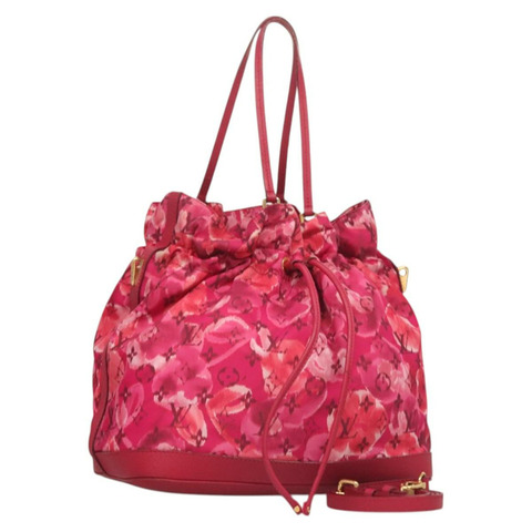 LOUIS VUITTON Ikat Flower Noe 全中單肩包尼龍紅色 M94313 正品 bs26475