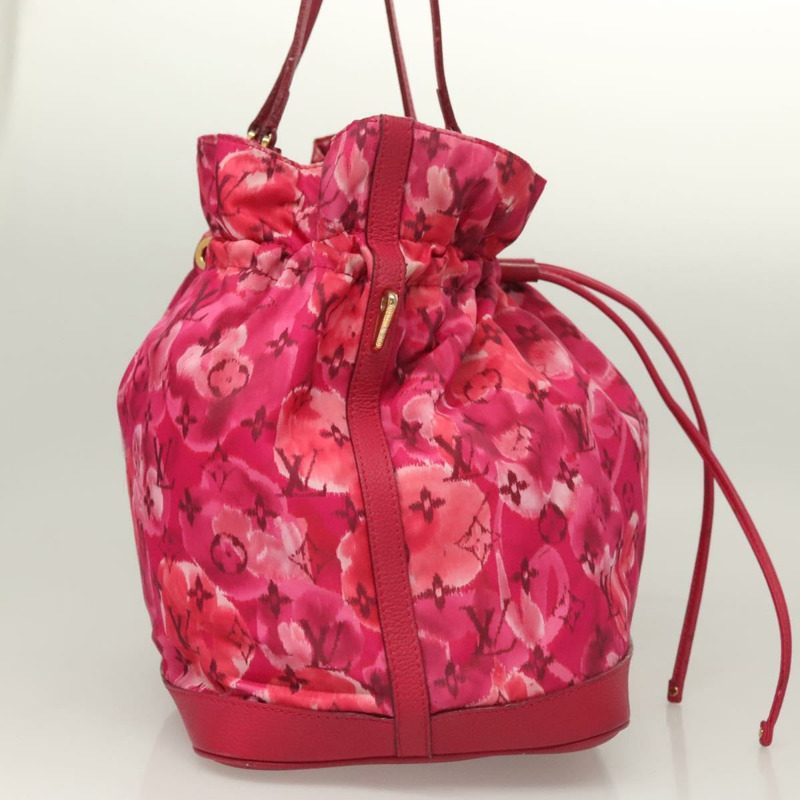【日本直送】LOUIS VUITTON Ikat Flower Noe 全 MM 單肩包 尼龍 紅色 M94313 正品 bs26475-3
