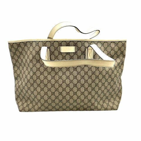 【美收精品】GUCCI 老花白邊肩背包 B-314【隔月月中將轉賣至日本 上架期限30天】