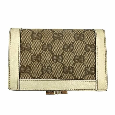 【美收精品】GUCCI 老花白邊錢包 B-322【隔月月中將轉賣至日本 上架期限30天】