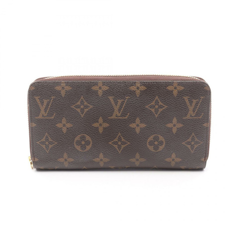 LOUIS VUITTON Zippy around 長皮夾 M60017 Monogram 帆布 棕色 二手 男女通用