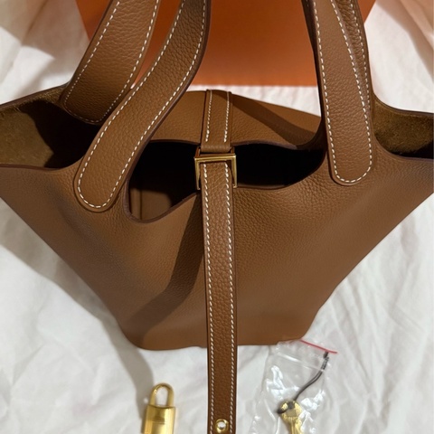 Hermes Picotin Lock 18/菜籃子/金棕色