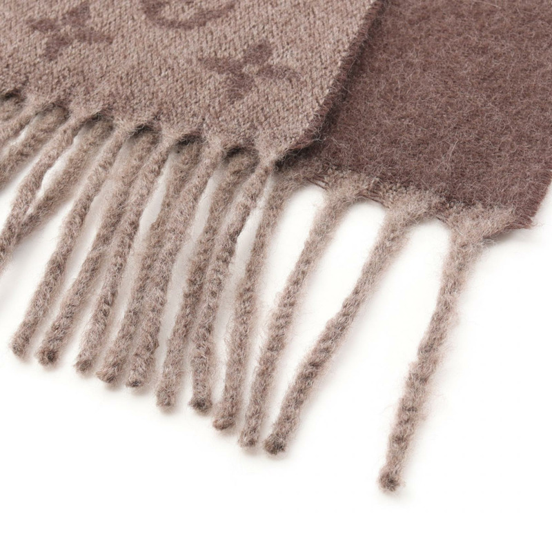 路易威登 Echarpe Monogram Gradient Scarf M70258 羊毛羊絨棕色二手 LV-3