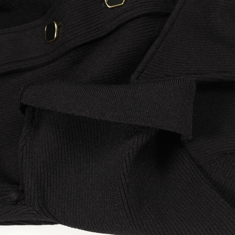 LOUIS VUITTON 針織上衣 RW201B VTU FIKM84 人造絲黑色二手女款 S 碼-5
