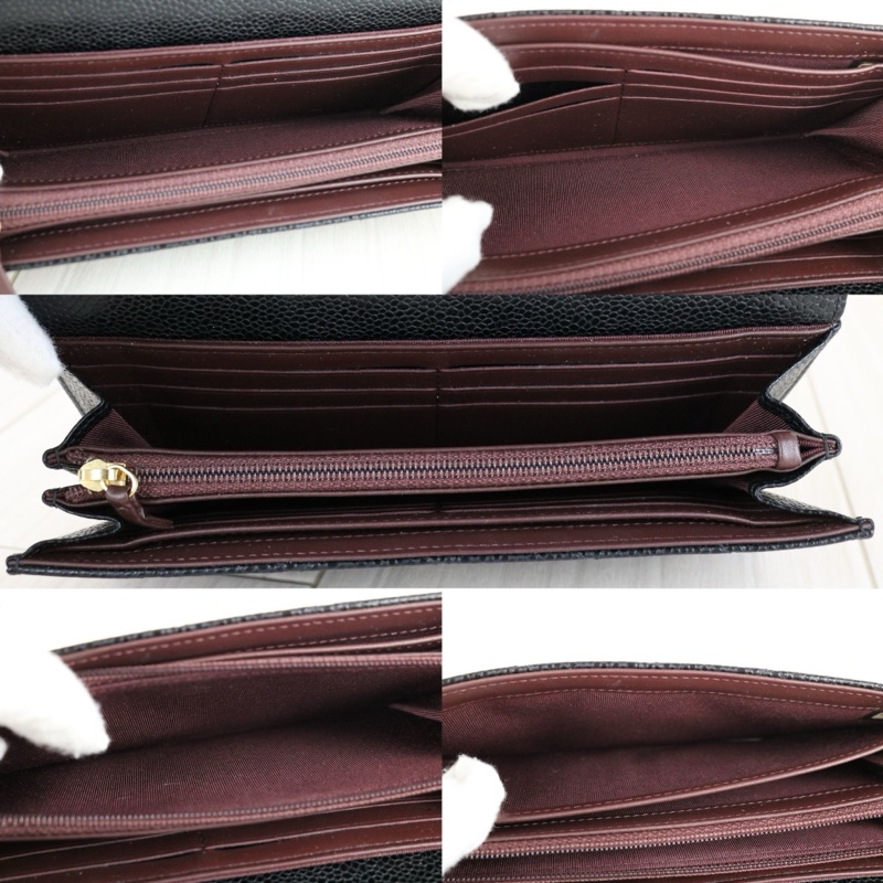 Chanel 經典CF荔枝皮長夾-5