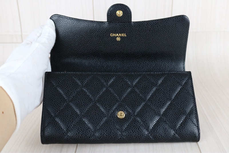 Chanel 經典CF荔枝皮長夾-6