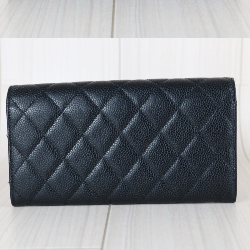 Chanel 經典CF荔枝皮長夾-8