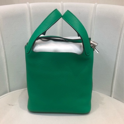 Hermes picotin 18 竹子綠 銀扣 XB499