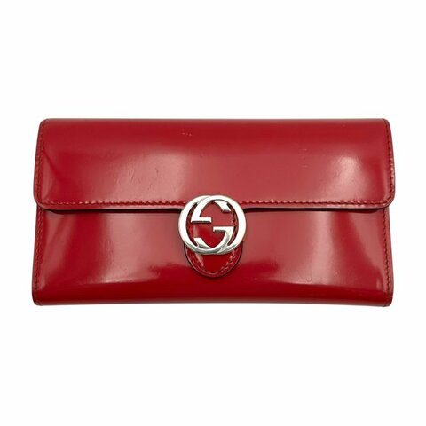【美收精品】GUCCI 粉色漆皮長夾 B-350【隔月月中將轉賣至日本 上架期限30天】