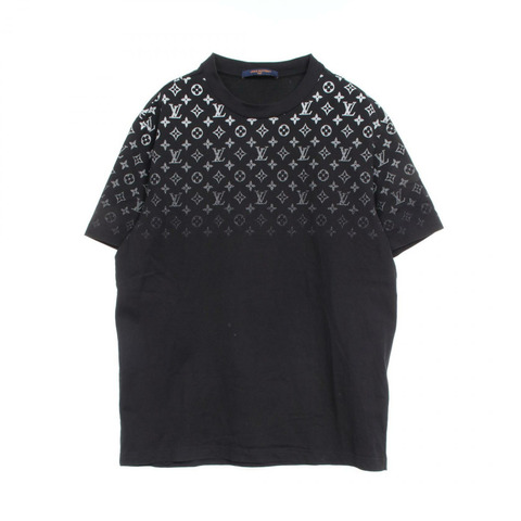 LOUIS VUITTON 字母漸變 T 卹 RM242MQFSBHQY42W 棉質 黑色 二手 L