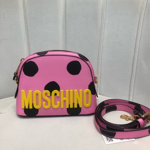 Moschino crossbody 粉紅色波點斜孭袋 XB466