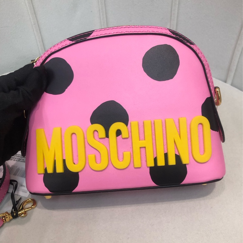 Moschino crossbody 粉紅色波點斜孭袋 XB466-5