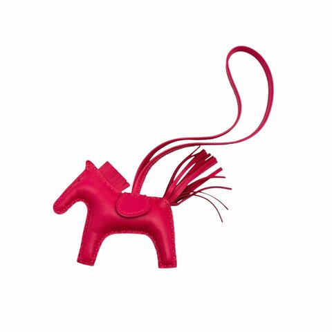 【美收精品】HERMES 粉色小馬吊飾 B-400【隔月月中將轉賣至日本 上架期限30天】