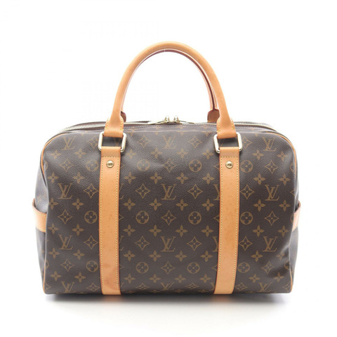 LOUIS VUITTON 手提包 手提包 M40074 Monogram 帆布皮革 棕色 二手 男女通用