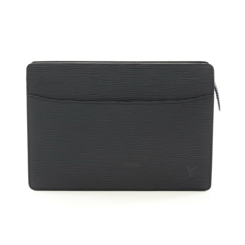 LOUIS VUITTON Pochette Homme 商務手拿包 M52522 Epi 皮革黑色二手