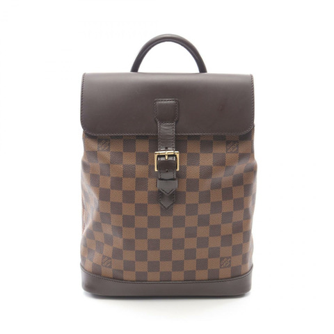 LOUIS VUITTON Soho Rucksack 背包 N51132 Damier 帆布 棕色 Ebene 二手 女款