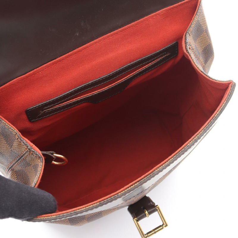 LOUIS VUITTON Soho Rucksack 背包 N51132 Damier 帆布 棕色 Ebene 二手 女款-2