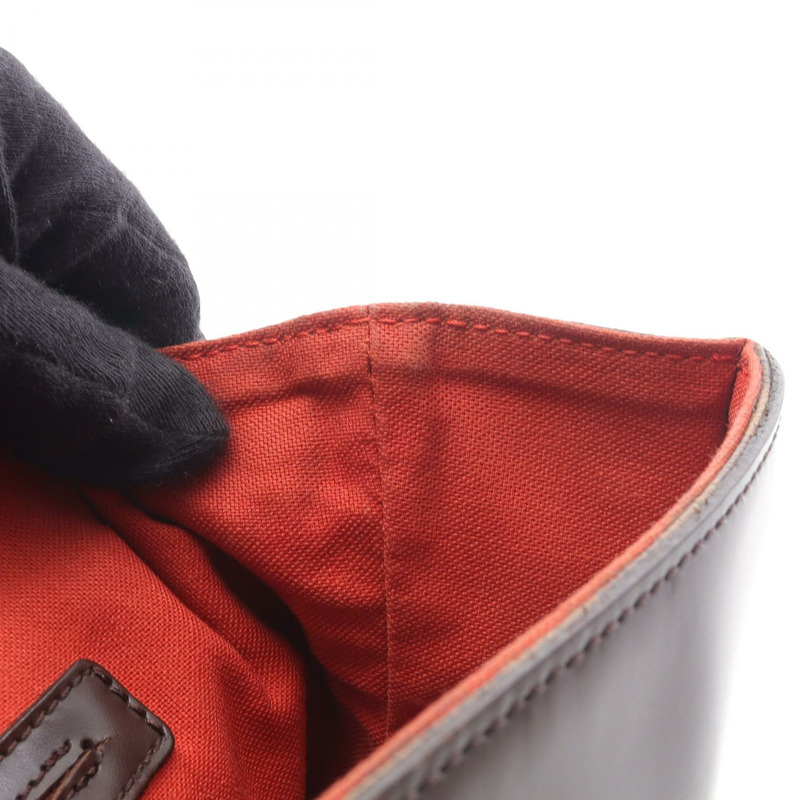 LOUIS VUITTON Soho Rucksack 背包 N51132 Damier 帆布 棕色 Ebene 二手 女款-14