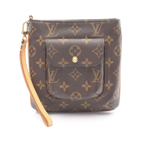 LOUIS VUITTON Partition Pouch 包 M51901 Monogram 帆布 棕色 二手 女士