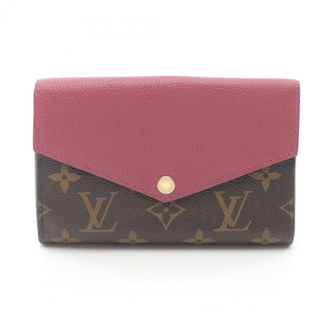 LOUIS VUITTON Portefeuille Compact 皮夾 M56243 Monogram 帆布皮革二手 LV