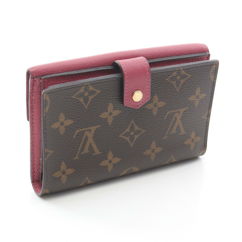 LOUIS VUITTON Portefeuille Compact 皮夾 M56243 Monogram 帆布皮革二手 LV-1