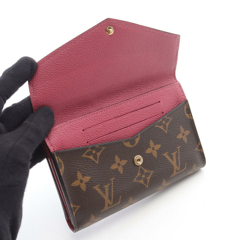 LOUIS VUITTON Portefeuille Compact 皮夾 M56243 Monogram 帆布皮革二手 LV-5
