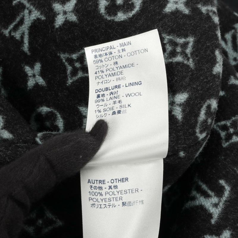 LOUIS VUITTON Monogram 斗篷 RW181W FBP FECO03 尼龍棉黑色二手女款-4