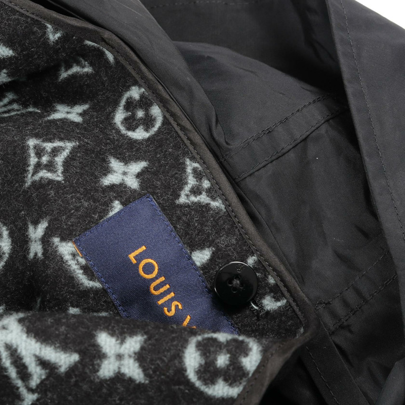 LOUIS VUITTON Monogram 斗篷 RW181W FBP FECO03 尼龍棉黑色二手女款-6