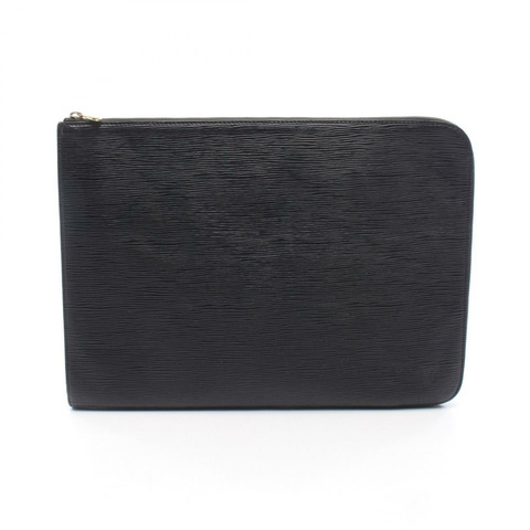 LOUIS VUITTON Poche Documan 商務手拿包 M54492 Epi 皮革黑色二手 LV