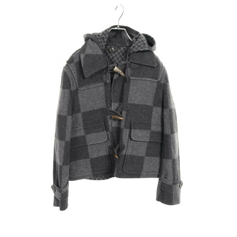 LOUIS VUITTON NIGO Giant Damier 粗呢外套 RM202M 羊毛灰 Gres 二手男款 #46