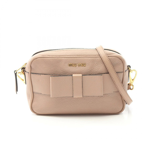 Miu Miu Madras 斜背包 女士皮革粉紅二手