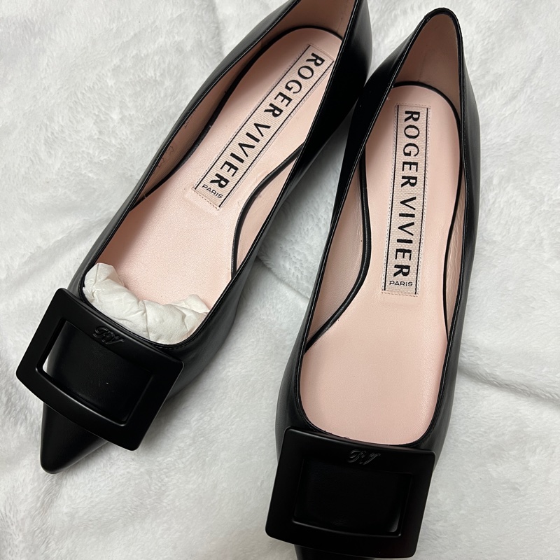 RV經典方扣平底鞋，磨砂扣～-0