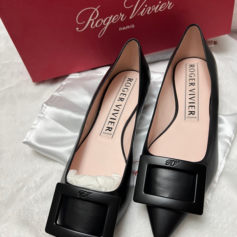 RV經典方扣平底鞋，磨砂扣～-3