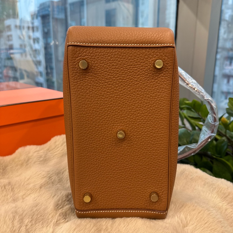 HERMES lindy26 金棕金扣 tc皮膚 stamp k-7