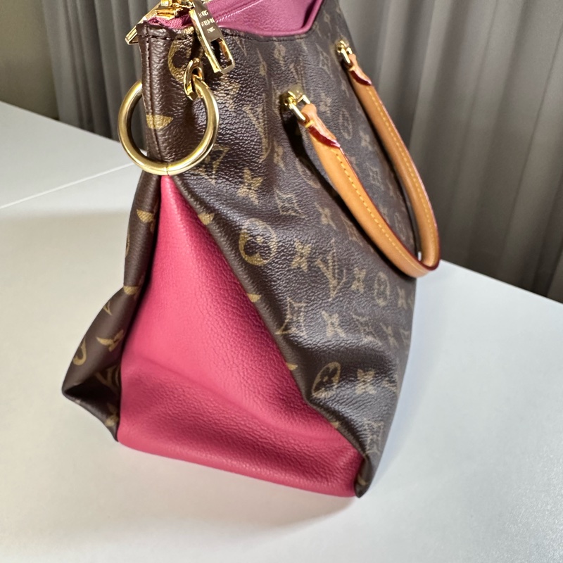 LV老花pallas拼紫紅色傳奇 大號 手提-2